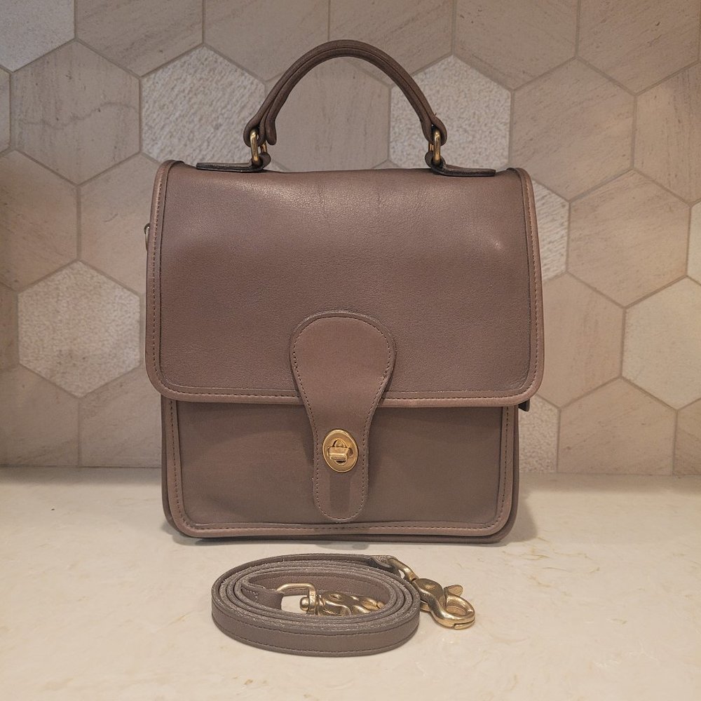 Vintage Coach Station Bag - Taupe